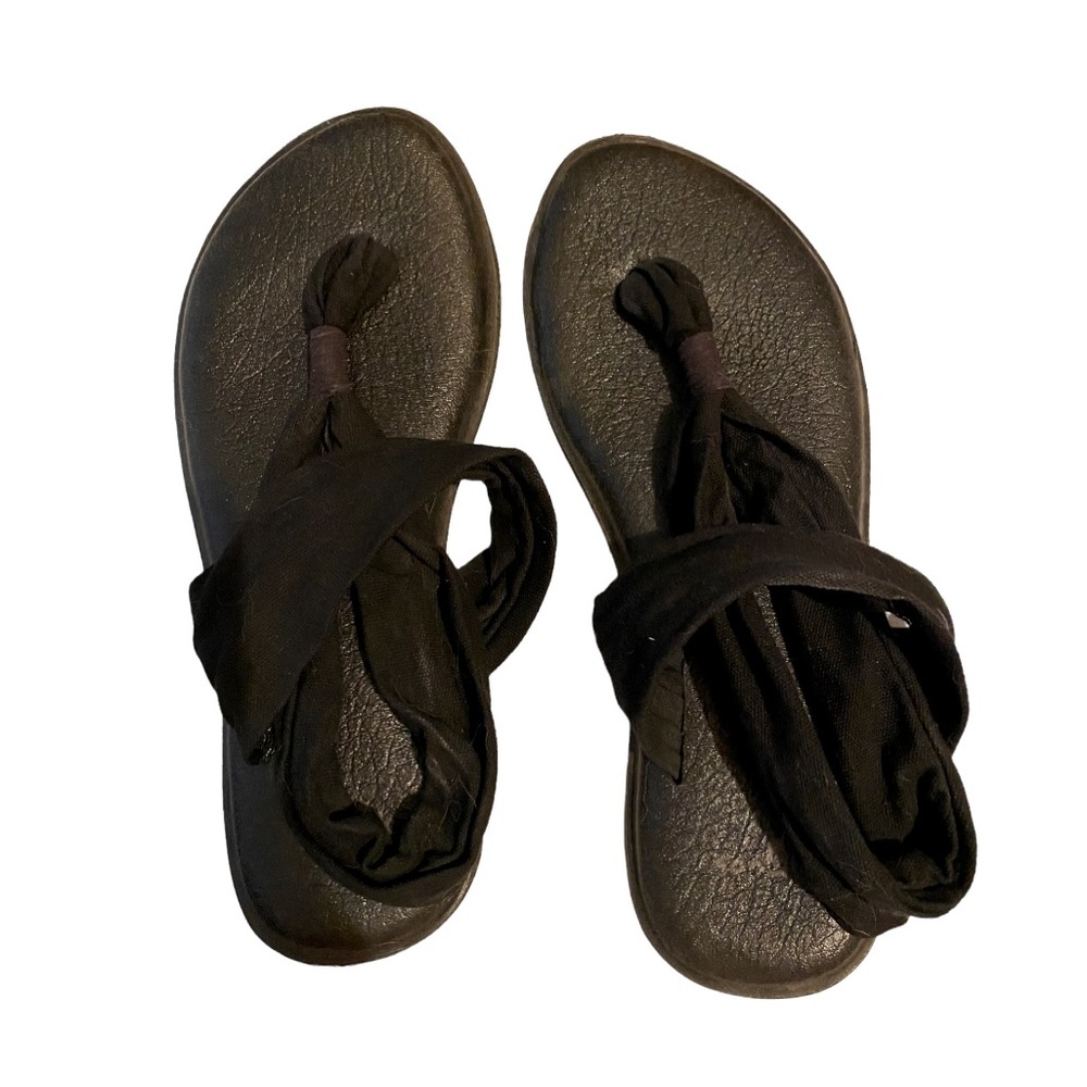 Sanuk Women’s Yoga Sling 2 Flip Flop Sandal Black Size 7